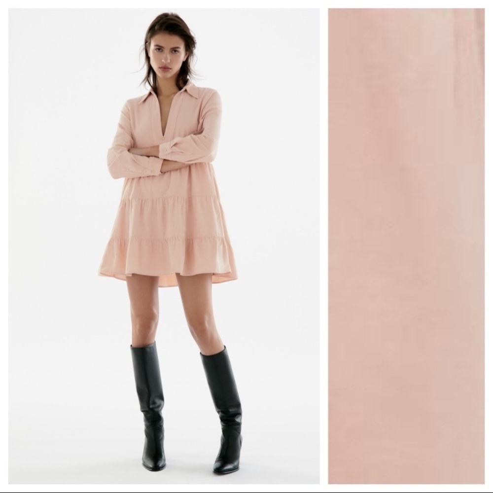 ❗️SOLD❗️Zara Babydoll Corduroy Dress Size S - Picture 2 of 8